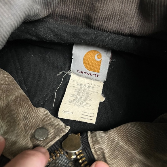 Vintage Carhartt Jacket Size Large Grey Barn Coat Chore 90's Outdoors Full Zip - Picture 3 of 6